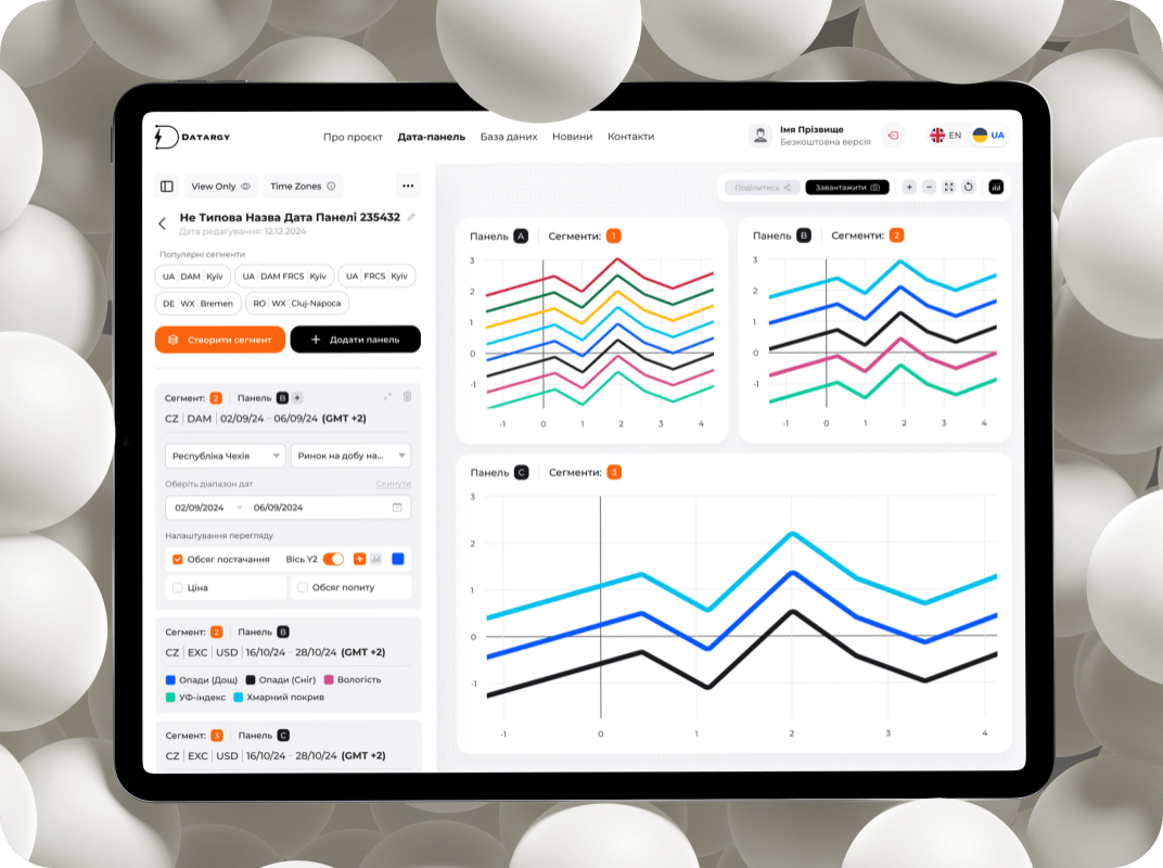 Data dashboard