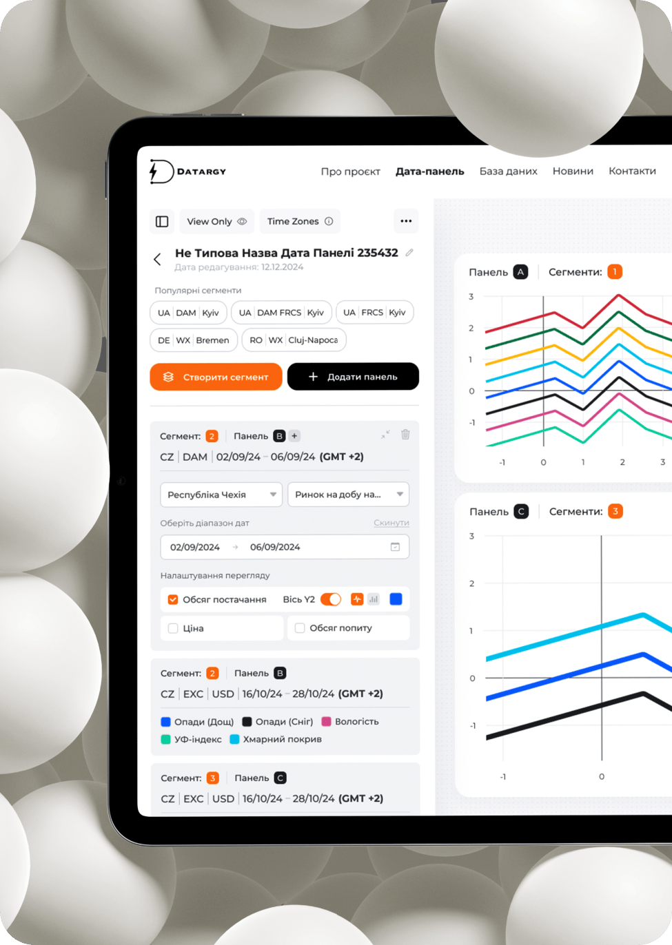 Data dashboard